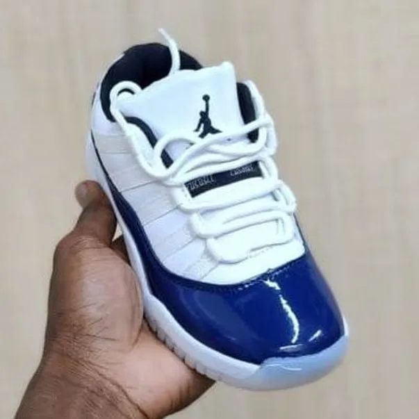 Jordan Air Jordan 11 Low Concord Navy (Big Kids) in White / Midnight Navy / Icy sole — thumbnail 2