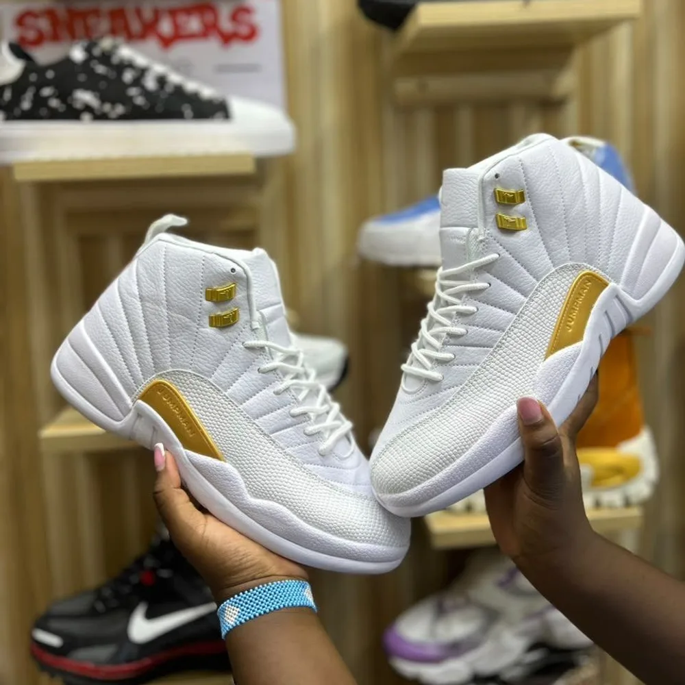 Jordan Air Jordan 12 White / Metallic Gold in White / Metallic Gold — thumbnail 3