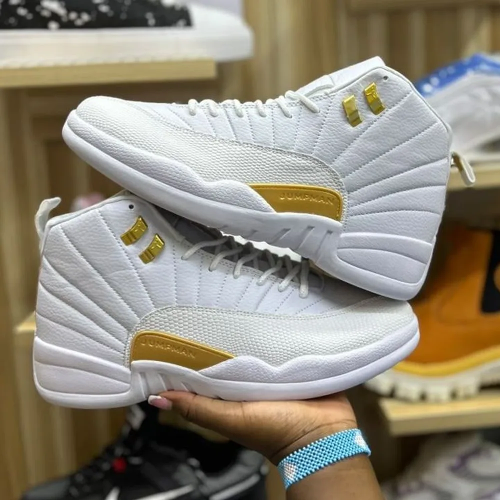 Jordan Air Jordan 12 White / Metallic Gold — White / Metallic Gold