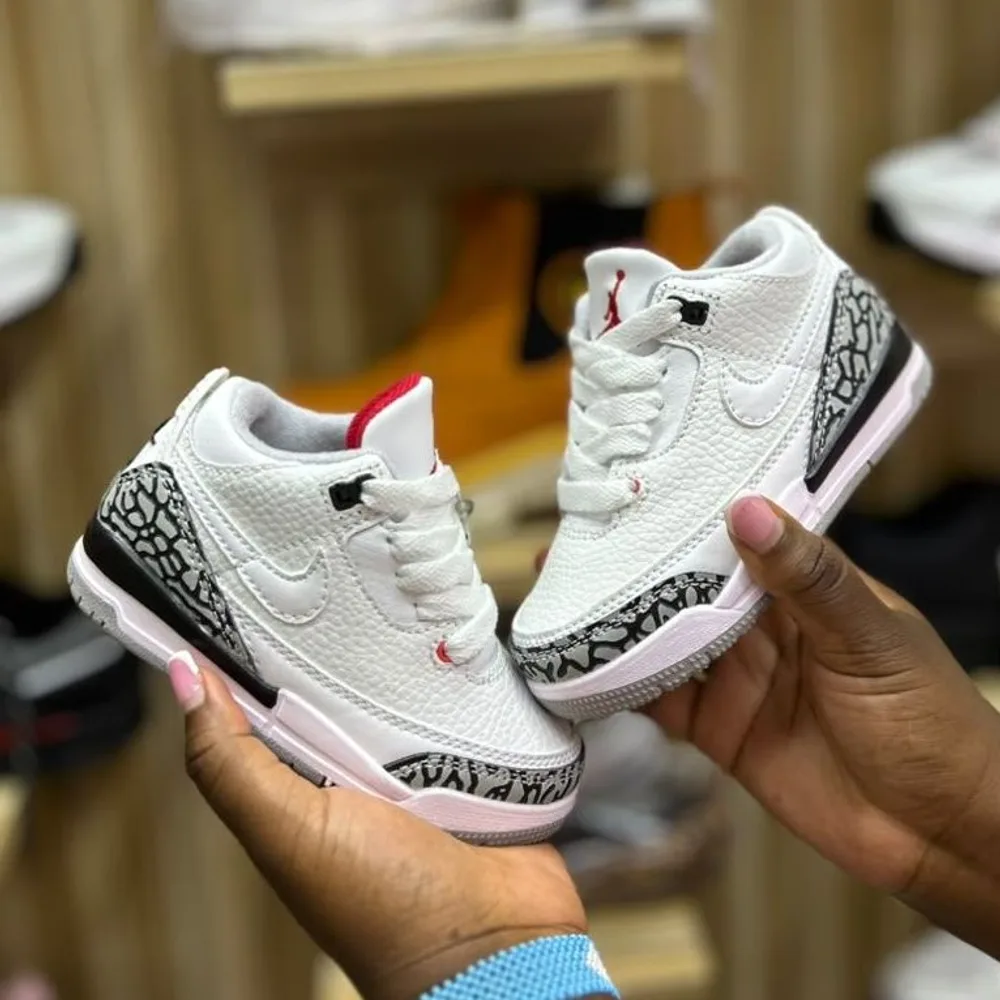 Jordan Air Jordan 3 White Cement — White / Cement Grey / Fire Red