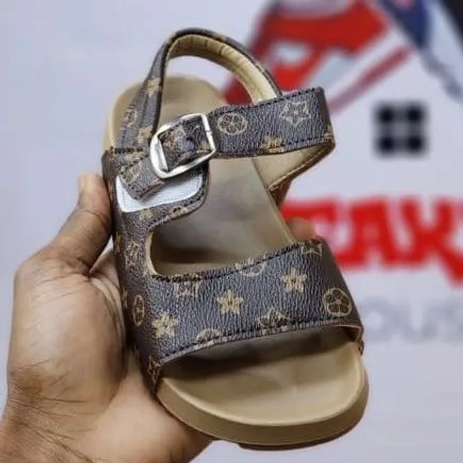 Brown Monogram Buckle Sandal in Brown monogram / Tan — thumbnail 2