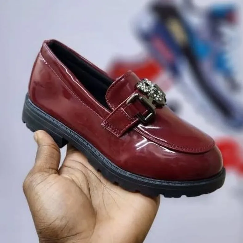 Burgundy Patent Jewel Loafer — Burgundy