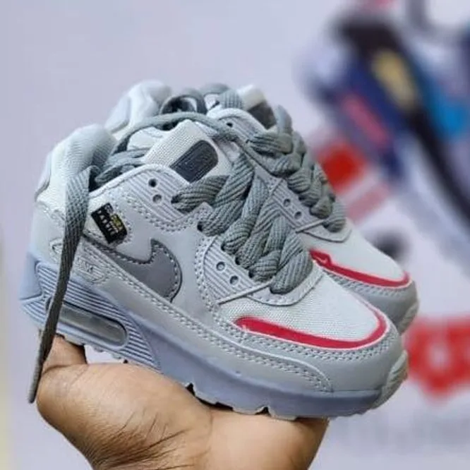 Nike Nike Air Max 90 Grey / Red — Light Grey / Smoke Grey / Red