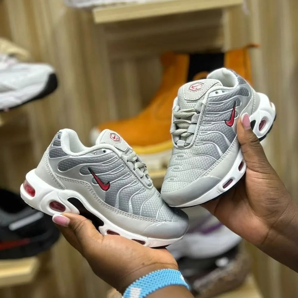 Nike Nike Air Max Plus TN Silver / Red in Metallic Silver / University Red / White — thumbnail 2