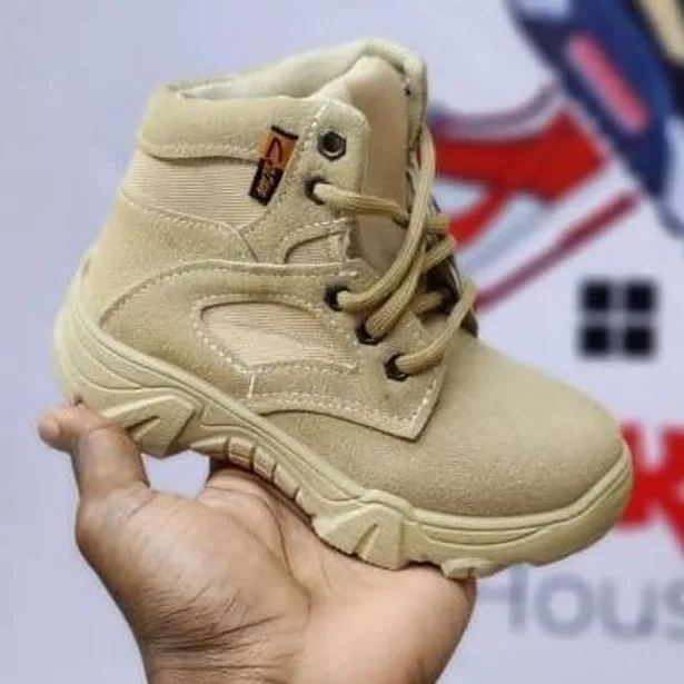 Tan Suede Lace-Up Boot — Sand / Tan